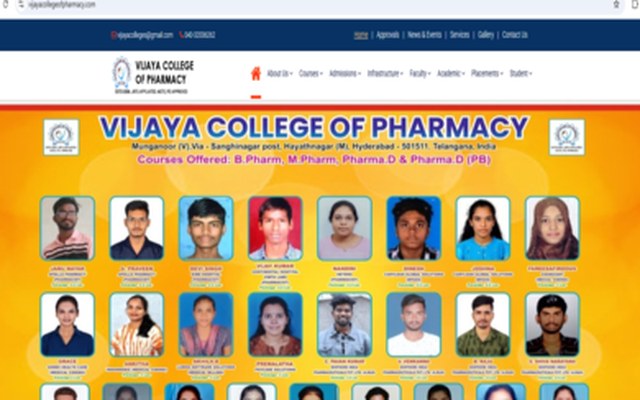 Vijaya College of Pharmacy website