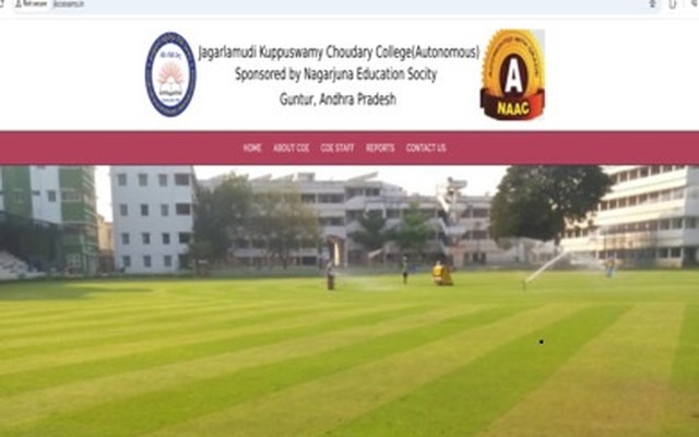 Jagarlamudi Kuppuswamy Choudary College (Autonomous) website